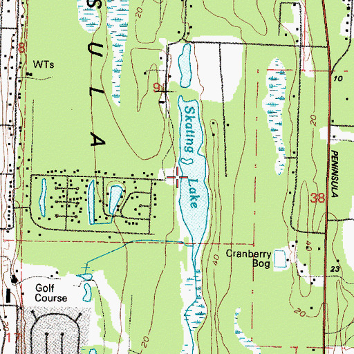 Topographic Map of Skating Lake, WA