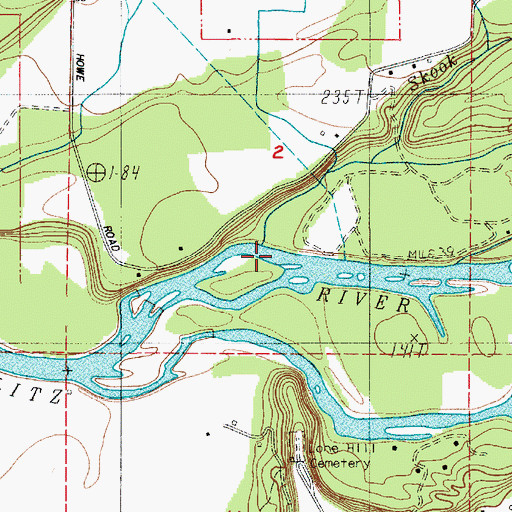 Topographic Map of Skook Creek, WA