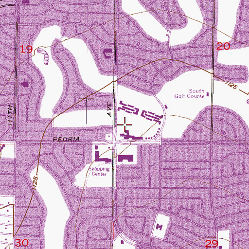 Topographic Map of Sun Bowl Plaza Shopping Center, AZ