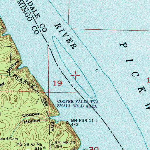 Topographic Map of State Line Island, AL