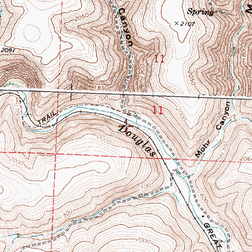 Topographic Map of Slack Canyon, WA
