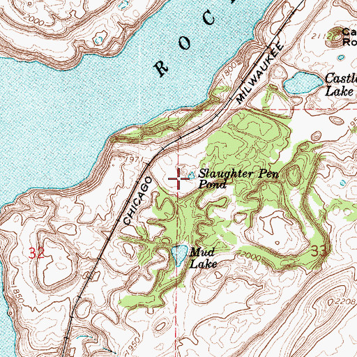 Topographic Map of Slaughter Pen Pond, WA