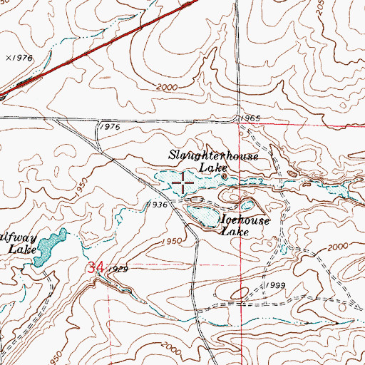 Topographic Map of Slaughterhouse Lake, WA