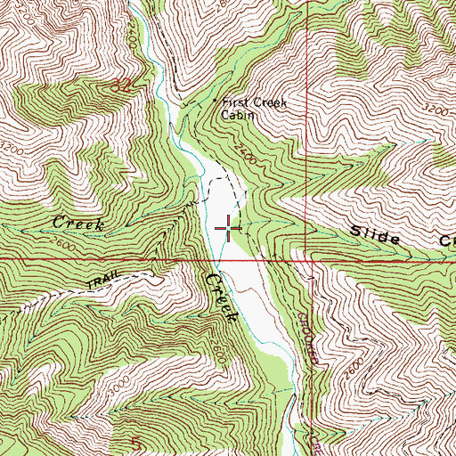 Topographic Map of Slide Canyon, WA
