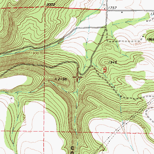 Topographic Map of Smeltzer Canyon, WA