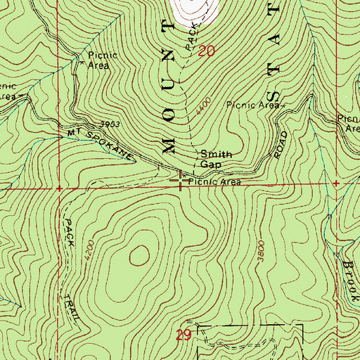 Topographic Map of Smith Gap, WA
