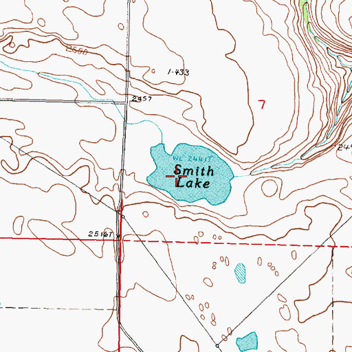 Topographic Map of Smith Lake, WA