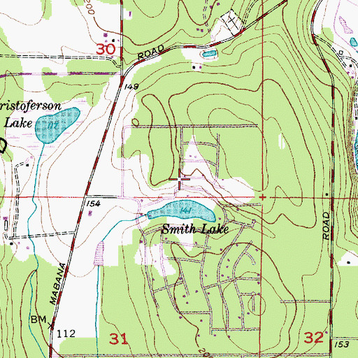 Topographic Map of Smith Lake, WA