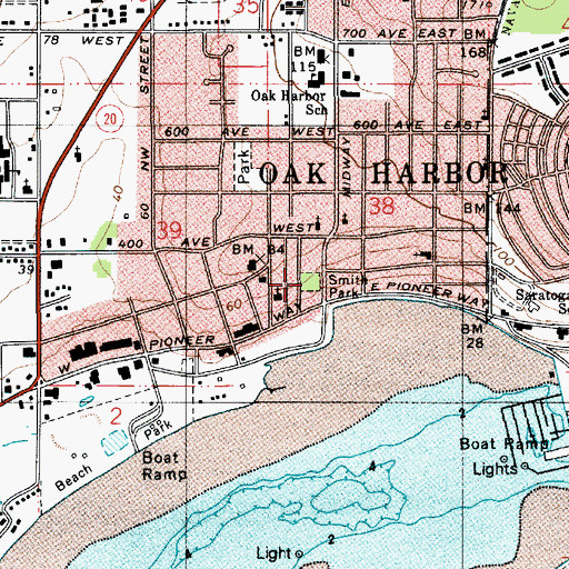 Topographic Map of Smith Park, WA