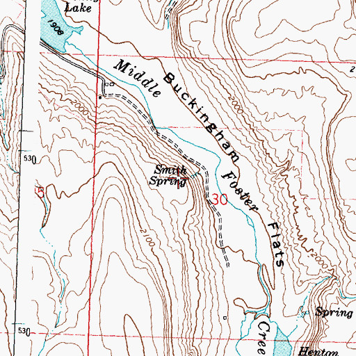 Topographic Map of Smith Spring, WA