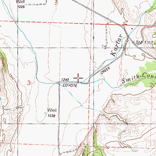 Topographic Map of Smith-Condon Creek, WA