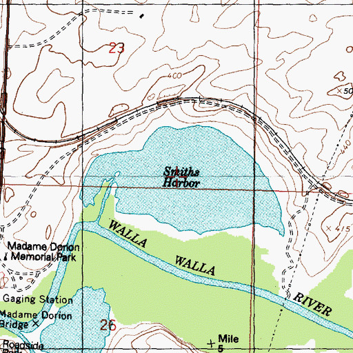 Topographic Map of Smiths Harbor, WA