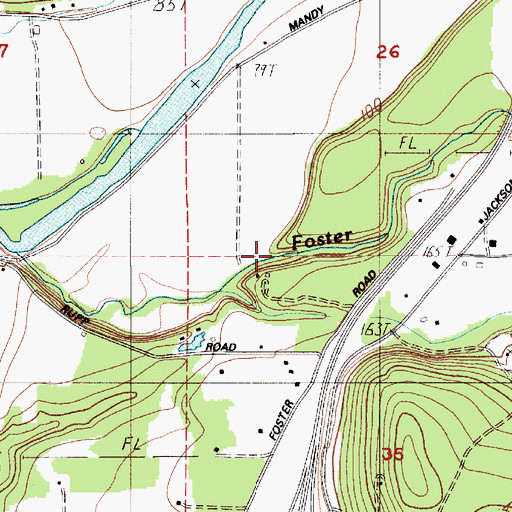 Topographic Map of Smokey Valley, WA