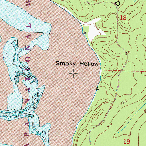 Topographic Map of Smoky Hollow, WA