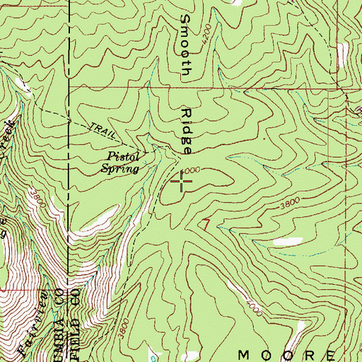 Topographic Map of Smooth Ridge, WA