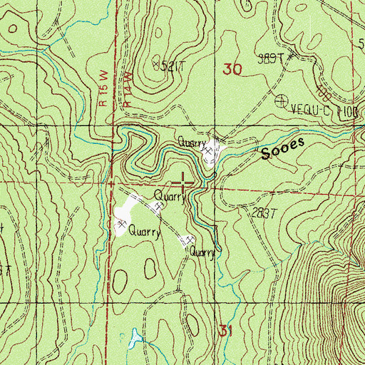 Topographic Map of Snag Creek, WA