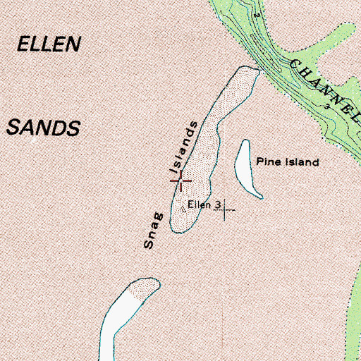 Topographic Map of Snag Islands, WA