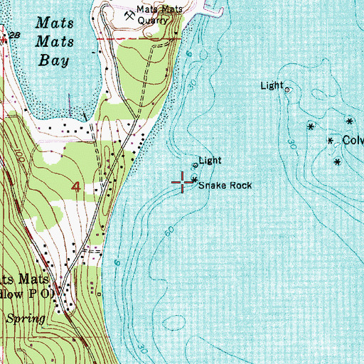 Topographic Map of Snake Rock, WA