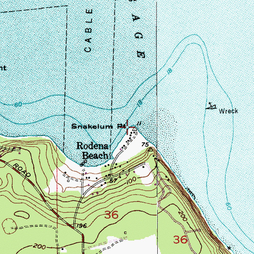 Topographic Map of Snatelum Point, WA