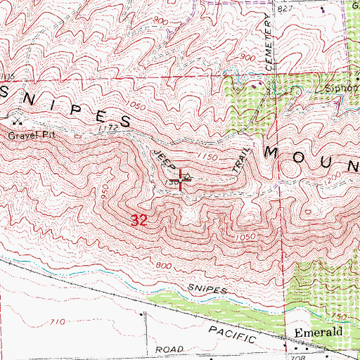 Topographic Map of Snipes Mountain, WA