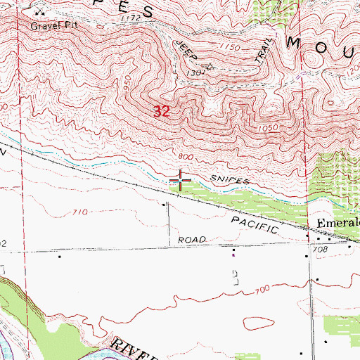 Topographic Map of Snipes Mountain Lateral, WA