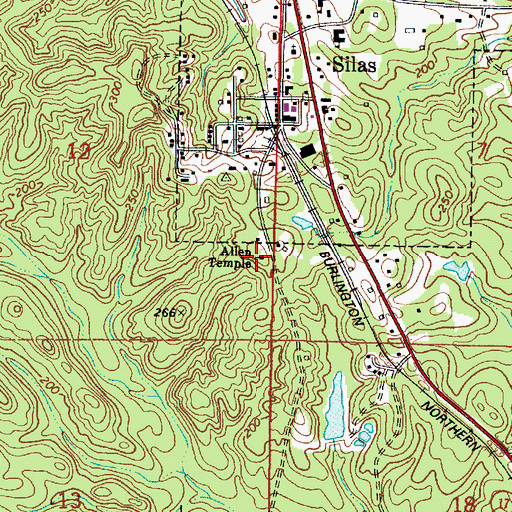 Topographic Map of Allen Temple African Methodist Episcopal Zion Church, AL