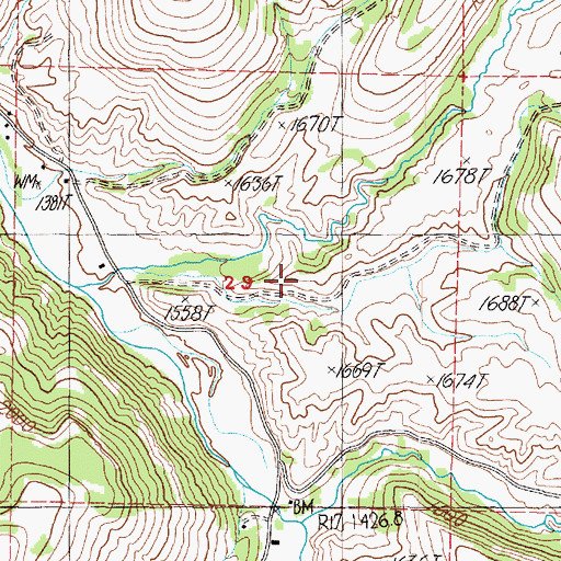 Topographic Map of Snook Canyon, WA