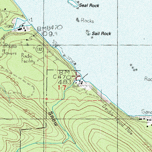 Topographic Map of Snow Creek, WA