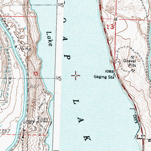 Topographic Map of Soap Lake, WA
