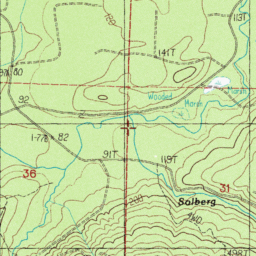 Topographic Map of Solberg Creek, WA