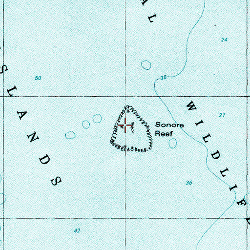 Topographic Map of Sonora Reef, WA