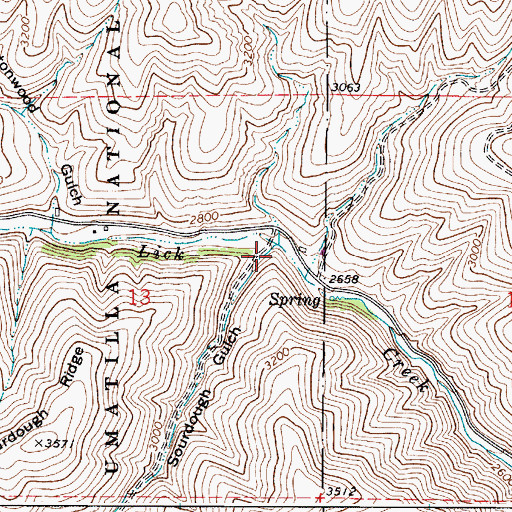 Topographic Map of Sourdough Gulch, WA