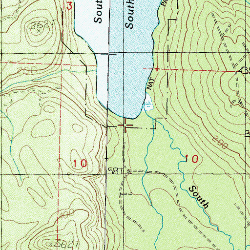 Topographic Map of South Creek, WA