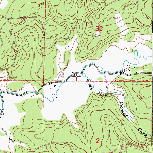 Topographic Map of South Creek, WA
