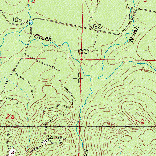 Topographic Map of South Fork Crooked Creek, WA
