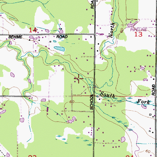 Topographic Map of South Fork Dakota Creek, WA