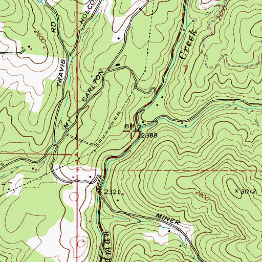 Topographic Map of South Fork Deadman Creek, WA