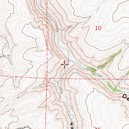 Topographic Map of South Fork Deadman Gulch, WA