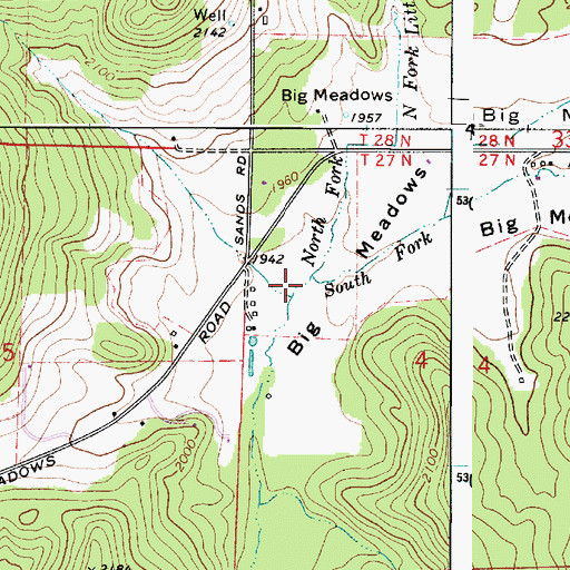 Topographic Map of South Fork Little Deep Creek, WA