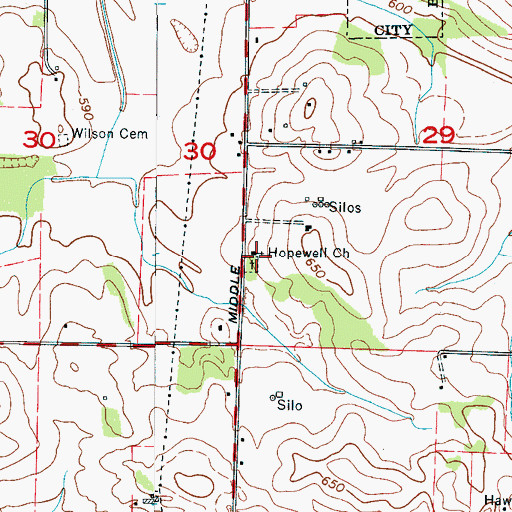 Topographic Map of Hopewell African Methodist Episcopal Church, AL