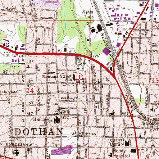 Topographic Map of Greater Parks African Methodist Episcopal Chapel, AL