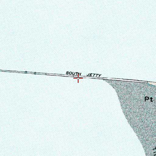Topographic Map of South Jetty, WA