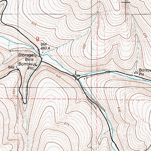 Topographic Map of South Meadow Creek, WA