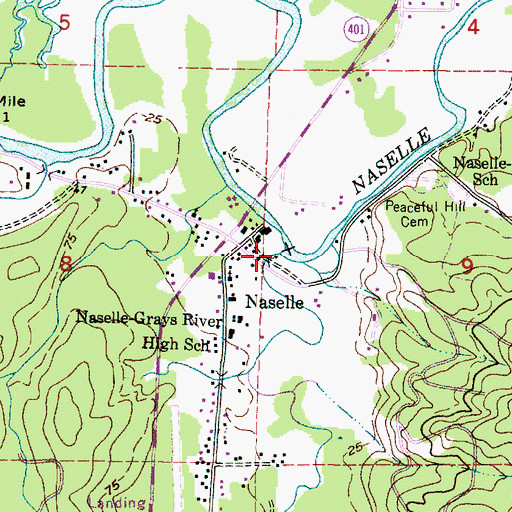 Topographic Map of South Naselle River, WA