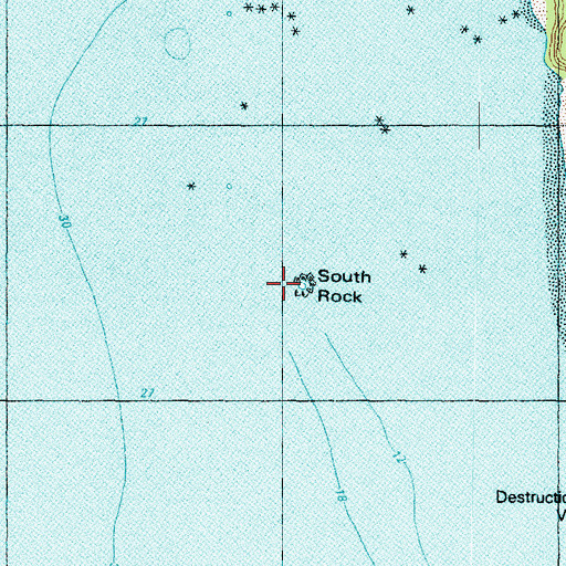 Topographic Map of South Rock, WA