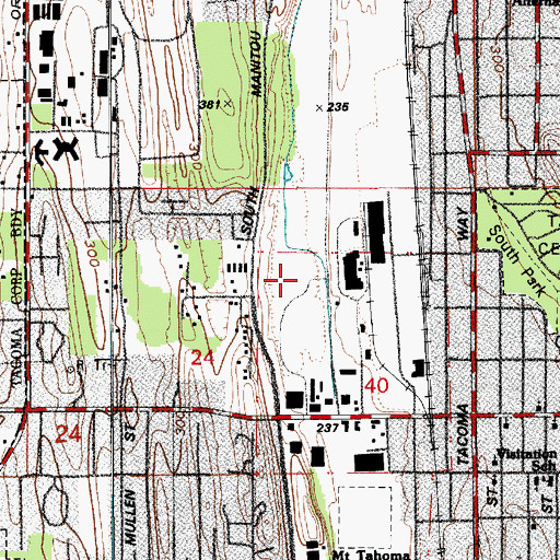 Topographic Map of South Tacoma Swamp, WA