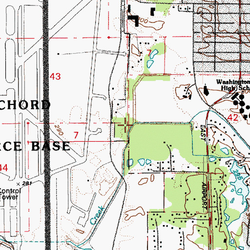 Topographic Map of Spanaway Creek, WA