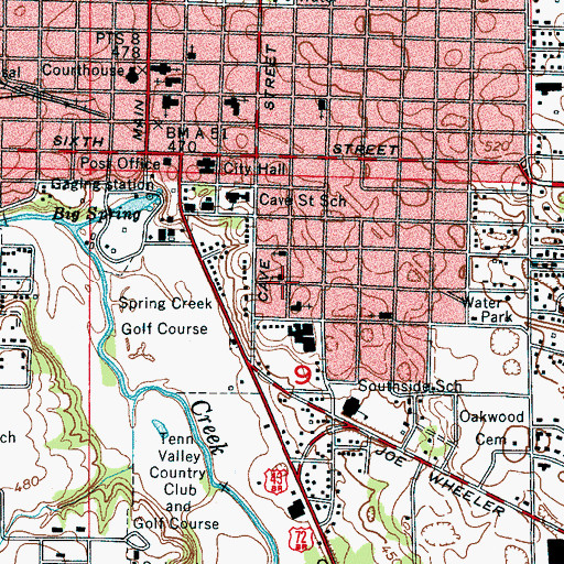 Topographic Map of Lesley Christian Methodist Episcopal Temple, AL