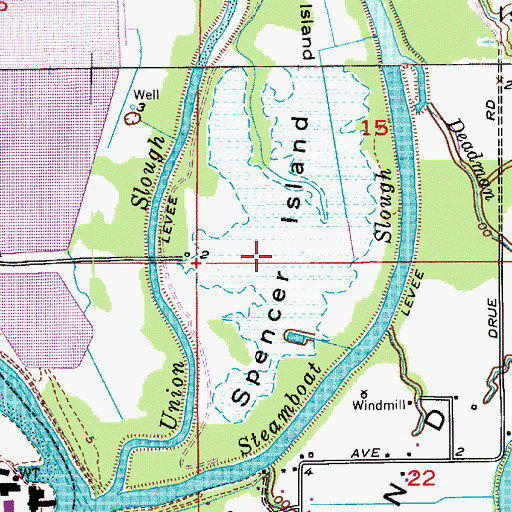 Topographic Map of Spencer Island, WA
