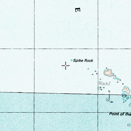 Topographic Map of Spike Rock, WA